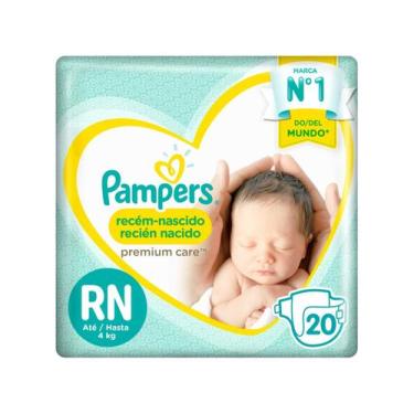 Imagem de Fralda Pampers Premium Care RN - Até 4kg 20 Unidades, RN, 20