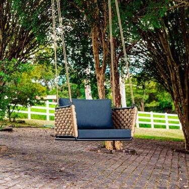 Imagem de Balanço Suspenso Tricô Náutico de Luxo Modelo Ametista para Jardim e V