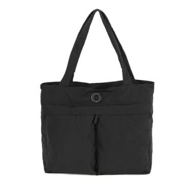 Imagem de Bolsa Tote Em Náilon Com Bolso Frontal - Up4you, Único, Preto