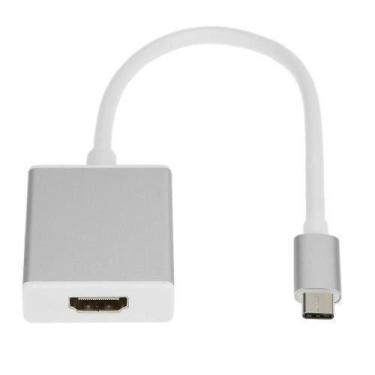Imagem de Adaptador Conversor Usb C Type C Macho para Hdmi Femea Prata - LELONG