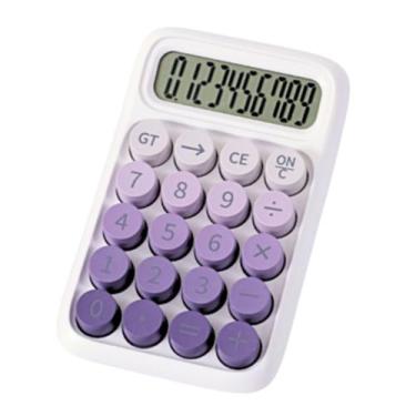 Imagem de Calculadora Multicolor Solar Teclado Mecânico 10 Dígitos - Tesla Store
