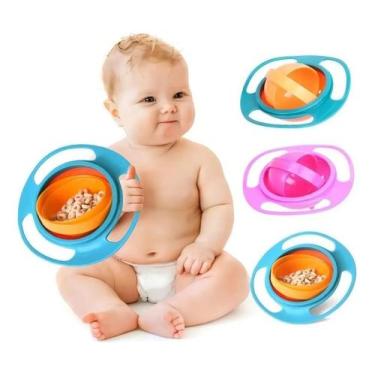 Imagem de Prato Mágico Infantil Giratório 360 Graus Para Seu Bebê Rosa-chiclete 