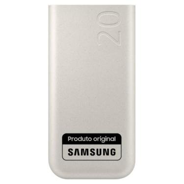 Imagem de Samsung Bateria Portátil 20000mAh 45W Com 3 Portas USB-C, Bege