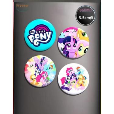 Imagem de Botton GEDUMIX My Little Pony Mlp Aesthetic 1.0 - 4 Peças, Ímã 3.5cmØ 
