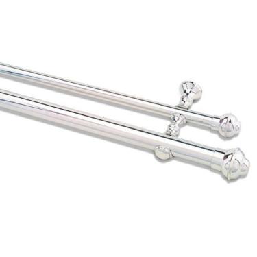 Imagem de Kit Varão Duplo Cromado 3 Metros 28 mm x 19 mm - Admirare