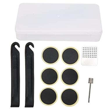 Imagem de 01 Kit de reparo de tubo interno, pequeno plástico + aço para pneu profissional sem para kit de ferramentas de reparo para bicicletas de engrenagem fixa