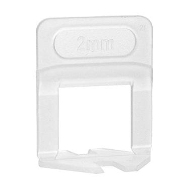 Imagem de 20 peças de de nivelamento de azulejo de 2 mm espaçador de base profissional com clipe em T para instalação de azulejos de cerâmica