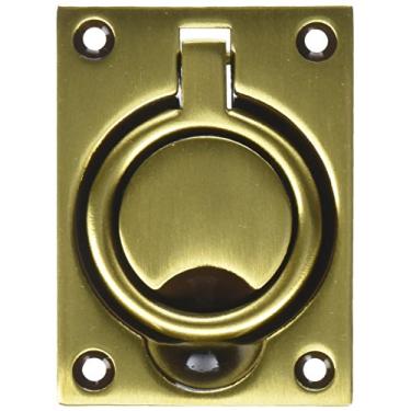 Imagem de Baldwin 0395060 Puxador de anel nivelado, bronze antigo com marrom