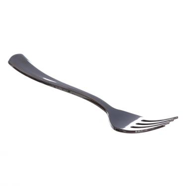 Imagem de Garfo de Plástico Descartável de Luxo Prata com 10 Unidades Silver Plastic