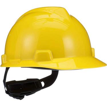 Imagem de MSA 475358 V-Gard Slotted Hard Hat, Cap Style, with 4-point Fas-Trac III Suspension, Standard, White