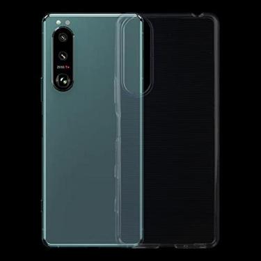 Imagem de YUNCHAO Caixa de telefone Para Sony Xperia 5 III 0.75mm ultra-fino transparente TPU Caixa Protetora TPU capa para celular
