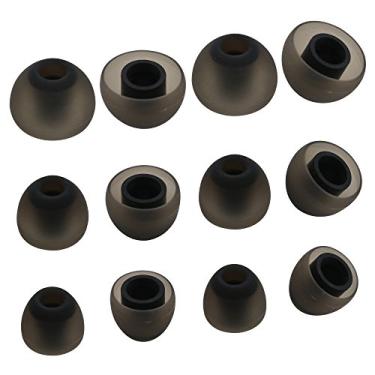 Imagem de AlxCD ponta de orelha para fone de ouvido Jaybird X3, SML 3 tamanhos 6 pares de pontas de silicone macio de substituição, adequado para fone de ouvido Jaybird Bluebud X3 [6 pares/4,5 mm], Preto, small