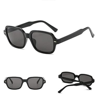 Imagem de Óculos de Sol Quadrado Unissex Moda Masculina Feminina Moda Pequena Armação Amarela Óculos de Sol Feminino Retro Rebite Óculos UV400,1,pc