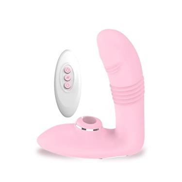 Imagem de Vibrador Telescópico Para Mulheres Calcinha Com Dildo Aquecido Brinquedo Sexual Estimulador Clitóris e Ponto G 10 Frequências Zatla (Rosa)