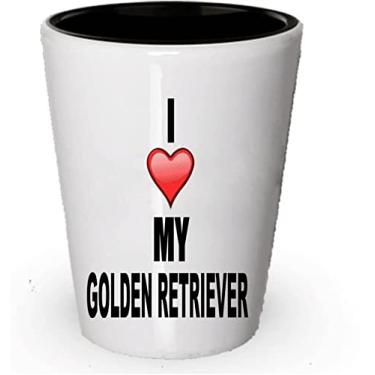 Imagem de Copo de shot I Love my Golden Retriever (4)