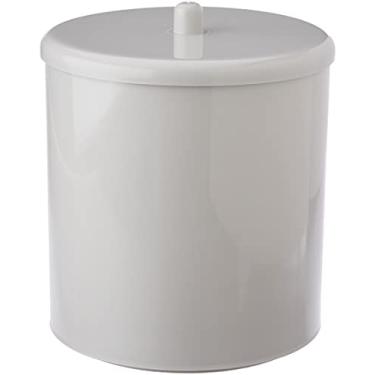 Imagem de Cesto Multiuso com Tampa Diam 20 x 25 cm , Astra, Cinza Claro