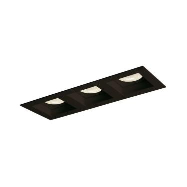 Imagem de Spot de Embutir Newline Flat para 3 Lâmpadas AR70 GU10 Bivolt Preto