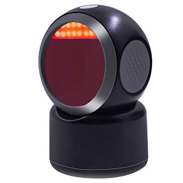 Imagem de Scanner de código de barras QR 2D, leitor de código de barras automático omnidirecional de código de barras sem uso das mãos para digitalizadores de tela de computador de pagamento móvel