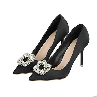 Imagem de MLAVXCC 2 peças de clipes femininos de flor de folha de cristal strass decoração de sapatos de festa de casamento, approx 5.7*5.5cm, Strass