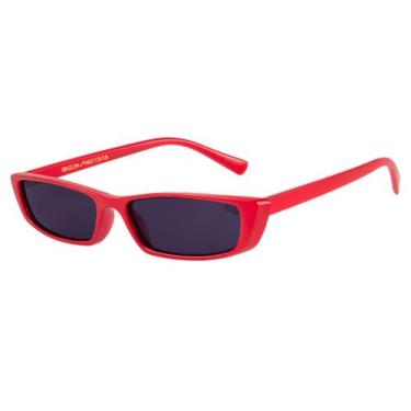 Imagem de Óculos De Sol Feminino Caveira Quadrado Vermelho - Chilli Beans