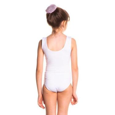 Imagem de Collant De Ballet Cavado Infantil Em Malhação Branco / Cor: Branco / T