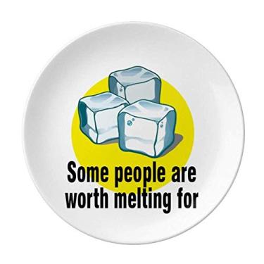 Imagem de Prato de derretimento de palavras românticas "Someone Worth" decorativo de porcelana Salver louças de jantar