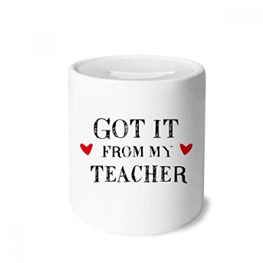 Imagem de DIYthinker Got It from My Teacher Student caixa de dinheiro caixa de cerâmica porta-moedas presente de cofrinho