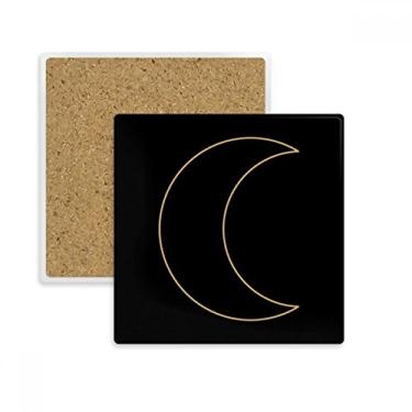 Imagem de Porta-copos quadrados, formato de totem, símbolo, lua, formato de totem, caneca, suporte de subplaca, pedra isolante