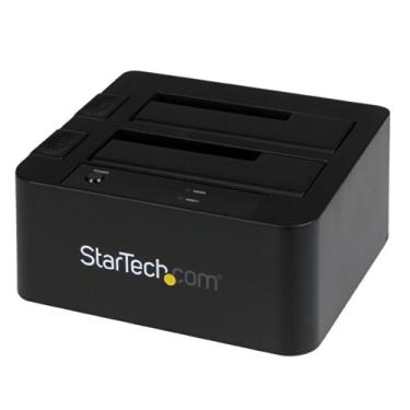 Imagem de StarTech.com Dual-Bay USB 3.0 / eSATA to SATA Hard Drive Docking Station, External 2.5/3.5" SATA I/II/III, SSD/HDD Docking Station, Hot-Swap Hard Drive Bays, Top-Loading (SDOCK2U33EB)