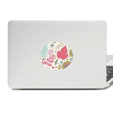 Imagem de Adesivo de notebook com estampa de flores pintadas para plantas com emblema de vinil