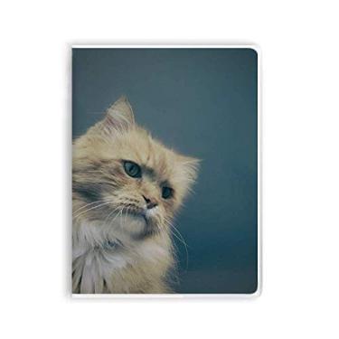 Imagem de Caderno de fotos de gato azul animal, capa de chiclete, diário de capa macia