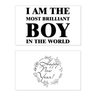 Imagem de Cartão de felicitações I AmThe Brilliant Boy New Year Festival Bless Message Present