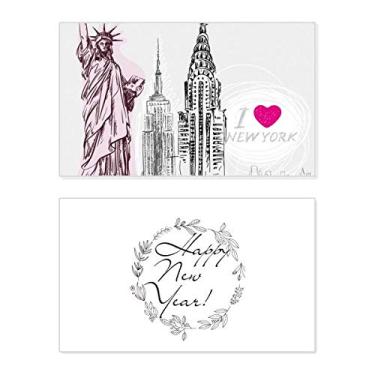 Imagem de Cartão de felicitações I Love New York America Country City New Year Festival Bless Message Present