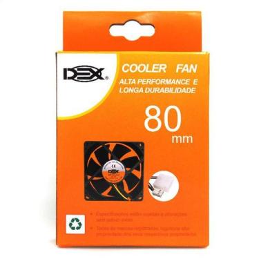 Imagem de Cooler Para Gabinete 80mm 8cm Com Conectores Dx-8C - Dex