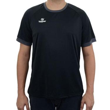 Imagem de Camiseta Masculina Topper Mc Classic Color Iii Preto - 432