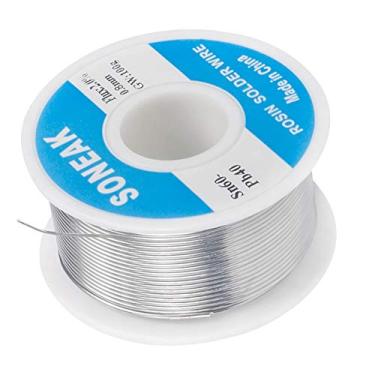 Imagem de SONEAK Solda de chumbo de estanho 60/40 com núcleo de resina para solda elétrica (0,8 mm 200 g)