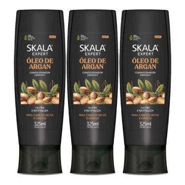 Imagem de Kit 3 Condicionador Óleo De Argan Cabelo Seco Nutrição 325ml Skala