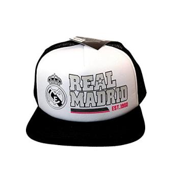 Imagem de Boné de futebol licenciado oficial autêntico Real Madrid C.F, Branco, Tamanho �nico