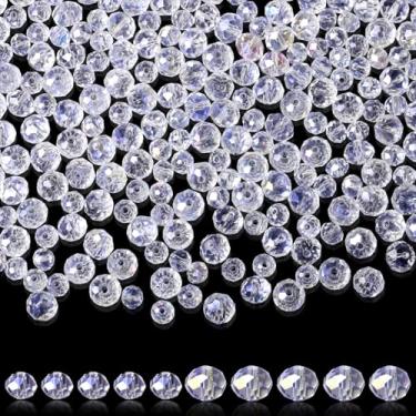 Imagem de NUKAYAI 1000 peças de contas de cristal de vidro transparente para fazer joias pulseiras colar em forma de rondelle faça você mesmo pedras soltas decoração artesanato brinco decoração suncatcher