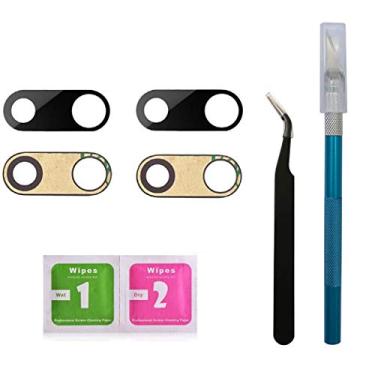 Imagem de Pacote com 2 lentes originais originais de vidro para câmera traseira traseira para iPhone 7 Plus/iPhone 8 Plus 5,5 polegadas com adesivo e kit de ferramentas de reparo
