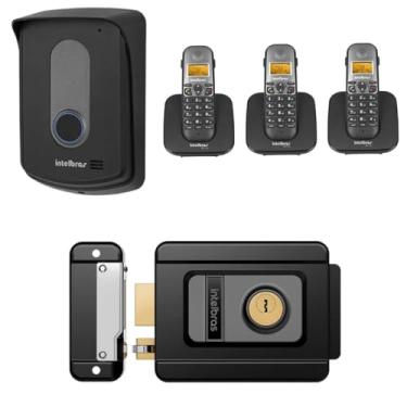 Imagem de Interfone Porteiro Sem Fio Bivolt Intelbras 3 Ramais Internos E Fechadura Fx 500