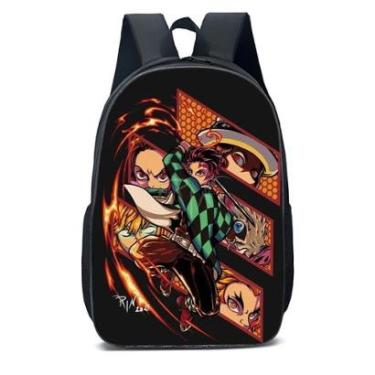Imagem de MOCHILA ESCOLA INFANTIL JUVENIL ANIME DEMON SLAYER LUTA-Unissex