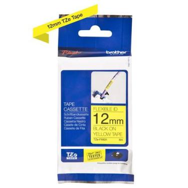 Imagem de Fita Brother TZE-FX631 12mm Preto sobre Amarelo