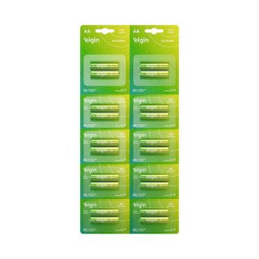 Imagem de Pilhas AA Alcalinas Cartela com 20 82345 - ELGIN
