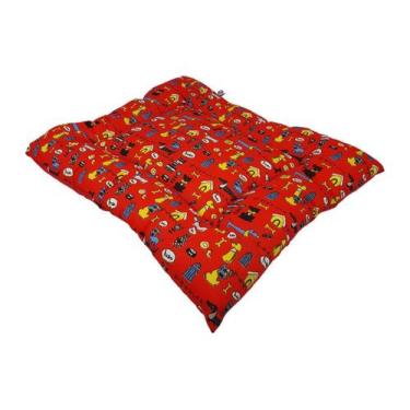 Imagem de Cama Para Cachorro Patinhas ul 55x79cm Grande - Emcasa Pet