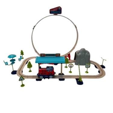 Imagem de Pista Estação De Trem Com Looping 65 Peças - Zippy Toys - Trenzinho Ex