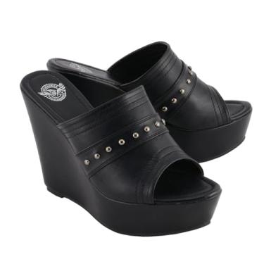 Imagem de Milwaukee Performance MBL9408 Plataforma feminina preta aberta com detalhes de rebite - 10