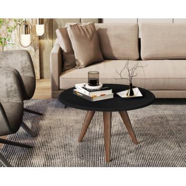 Imagem de Mesa De Centro Lívia Com Pés Palito Retrô Redonda Decorativa Para Sala