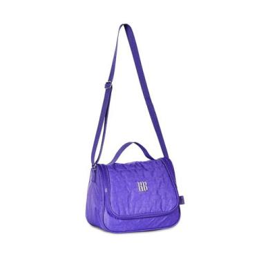 Imagem de Lancheira Térmica Jeans Infantil Tiracolo Rebecca Bonbon, RB2425 Roxo