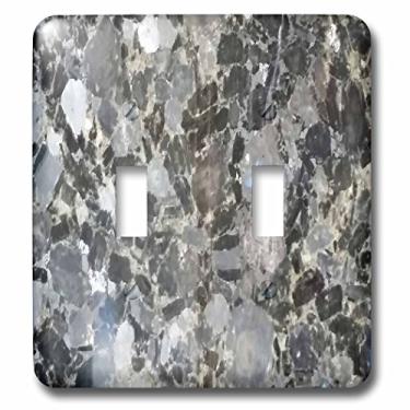 Imagem de 3dRose lsp_252652_2 Imagem de granito cinza e marrom - Interruptor de interruptor duplo
